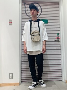 「CONVERSE（コンバース）のアイテム（バッグ）」を使った、WEGOさん（メンズ・168cm）の夏コーディネート