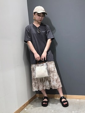 「ベルトサンダル」｜「アイテム（帽子）」を使った、WEGOさん（レディース・159cm）の夏コーディネート