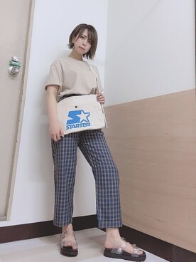 「STARTER（スターター）のアイテム（バッグ）」を使った、WEGOさん（レディース・159cm）の夏コーディネート