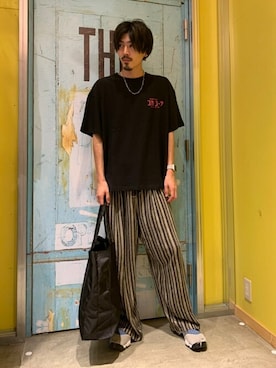 「WEGO（ウィゴー）のアイテム（エコバッグ/サブバッグ）」を使った、WEGOさん（メンズ・172cm）の夏コーディネート