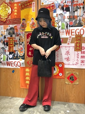 「WEGO（ウィゴー）のアイテム（帽子）」を使った、WEGOさん（レディース・154cm）の夏コーディネート