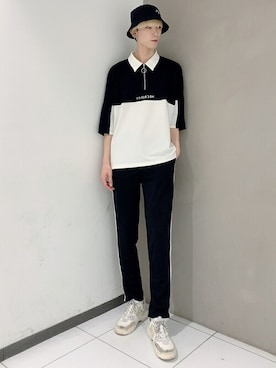 「CONVERSE（コンバース）のアイテム（帽子）」を使った、WEGOさん（メンズ・187cm）の夏コーディネート