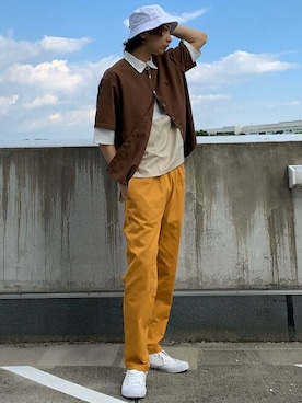 「CONVERSE（コンバース）のアイテム（帽子）」を使った、WEGOさん（メンズ・181cm）の夏コーディネート