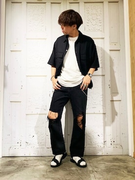 「WEGO（ウィゴー）のアイテム（レッグウェア）」を使った、WEGOさん（メンズ・176cm）の夏コーディネート