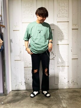 「WEGO（ウィゴー）のアイテム（レッグウェア）」を使った、WEGOさん（メンズ・176cm）の夏コーディネート