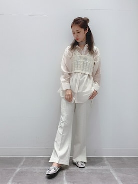 「透かし編みニット」｜「アイテム（財布/小物）」を使った、WEGOさん（レディース・159cm）の夏コーディネート