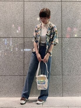 「アロハシャツ」｜WEGOさん（レディース・158cm）の夏コーディネート