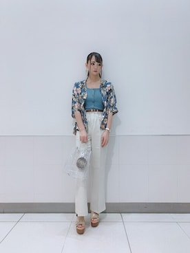「アロハシャツ」｜WEGOさん（レディース・159cm）の夏コーディネート