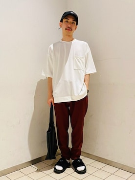 「KANGOL（カンゴール）のアイテム（キャップ）」を使った、WEGOさん（メンズ・163cm）の夏コーディネート