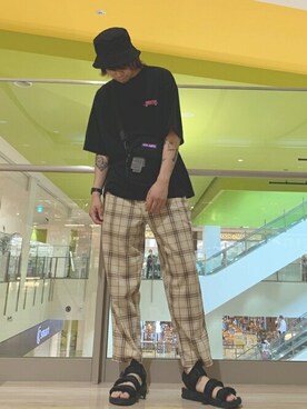 「BEN DAVIS（ベンデイビス）のアイテム（バッグ）」を使った、WEGOさん（メンズ・178cm）の夏コーディネート