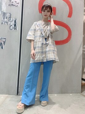 「WEGO（ウィゴー）のWEGO/ワイドカチューシャ（カチューシャ）」を使った、WEGOさん（レディース・148cm）の夏コーディネート