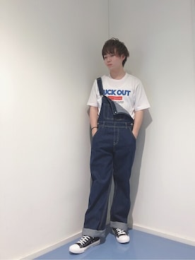 「WEGO（ウィゴー）のアイテム（サロペット/オーバーオール）」を使った、WEGOさん（メンズ・162cm）の夏コーディネート