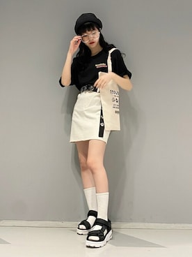「WC（ダブル シー）のアイテム（トートバッグ）」を使った、WEGOさん（レディース・154cm）の夏コーディネート