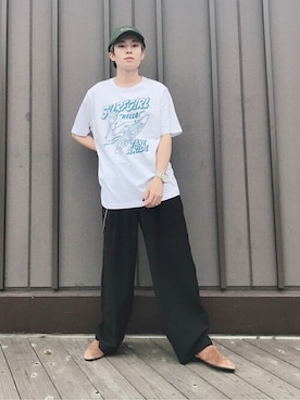 「Champion（チャンピオン）のアイテム（帽子）」を使った、WEGOさん（メンズ・162cm）の夏コーディネート