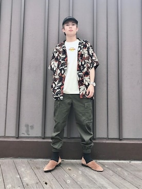 「アロハシャツ」｜WEGOさん（レディース・162cm）の夏コーディネート