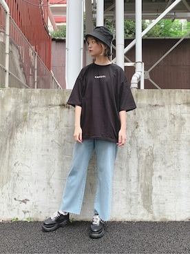 「KANGOL（カンゴール）のアイテム（バッグ）」を使った、WEGOさん（メンズ・170cm）の夏コーディネート