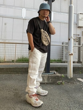 「KANGOL（カンゴール）のアイテム（バッグ）」を使った、WEGOさん（メンズ・161cm）の夏コーディネート