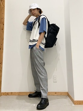 「アイテム（ドレスシューズ）」を使った、WEGOさん（メンズ・181cm）の夏コーディネート