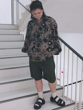 「WEGO（ウィゴー）のWEGO/ワイドカチューシャ（カチューシャ）」を使った、WEGOさん（レディース・156cm）の夏コーディネート