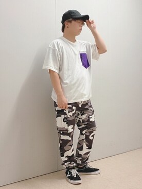 「WEGO（ウィゴー）のWEGO/カーゴジョガーパンツ（カーゴパンツ）」を使った、WEGOさん（メンズ・165cm）の夏コーディネート