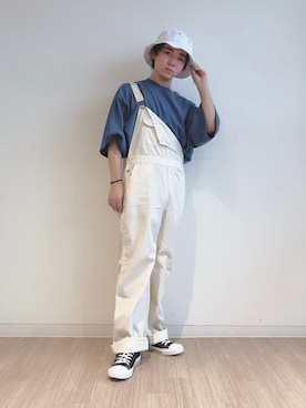 「WEGO（ウィゴー）のアイテム（サロペット/オーバーオール）」を使った、WEGOさん（メンズ・162cm）の夏コーディネート