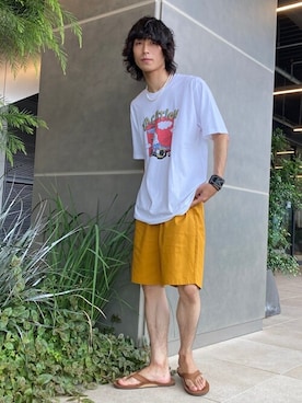 「マスタードイエロー」｜WEGOさん（メンズ・171cm）の夏コーディネート