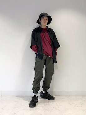 「WEGO（ウィゴー）のWEGO/カーゴジョガーパンツ（カーゴパンツ）」を使った、WEGOさん（メンズ・162cm）の夏コーディネート