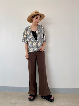 「アロハシャツ」｜WEGOさん（レディース・158cm）の夏コーディネート