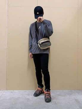 「KANGOL（カンゴール）のアイテム（バッグ）」を使った、WEGOさん（メンズ・180cm）の夏コーディネート