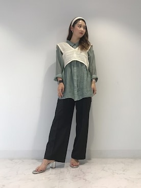 「アイテム（バングル/リストバンド）」を使った、WEGOさん（レディース・160cm）の夏コーディネート