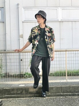 「アロハシャツ」｜WEGOさん（メンズ・172cm）の夏コーディネート