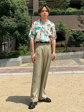 「アロハシャツ」｜WEGOさん（メンズ・165cm）の夏コーディネート