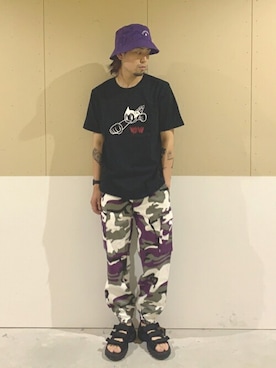 「CONVERSE（コンバース）のアイテム（帽子）」を使った、WEGOさん（メンズ・178cm）の夏コーディネート
