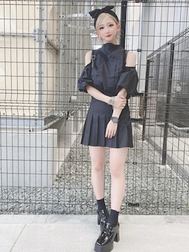 「アイテム（バングル/リストバンド）」を使った、WEGOさん（レディース・156cm）の夏コーディネート