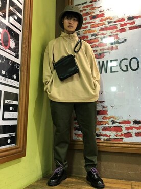 「アイテム（ドレスシューズ、パープル系）」を使った、WEGOさん（メンズ・165cm）の夏コーディネート