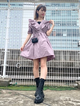 「WC（ダブル シー）のアイテム（財布）」を使った、WEGOさん（レディース・161cm）の夏コーディネート