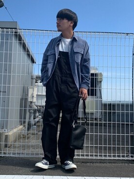 「WEGO（ウィゴー）のアイテム（サロペット/オーバーオール）」を使った、WEGOさん（メンズ・166cm）の夏コーディネート