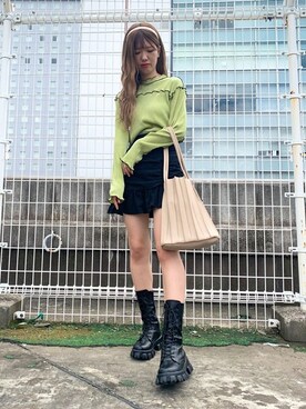 「WC（ダブル シー）のアイテム（ヘアアクセサリー）」を使った、WEGOさん（レディース・161cm）の秋コーディネート