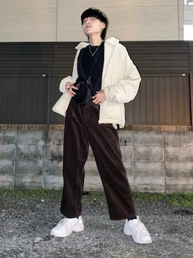 「KANGOL（カンゴール）のアイテム（バッグ）」を使った、WEGOさん（メンズ・175cm）の秋コーディネート