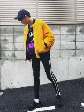 「KANGOL（カンゴール）のアイテム（バッグ）」を使った、WEGOさん（メンズ・171cm）の秋コーディネート