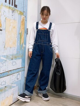 「ディッキーズ(Dickies)」｜「アイテム（サロペット/オーバーオール）」を使った、WEGOさん（レディース・150cm）の秋コーディネート