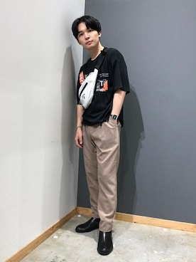 「KANGOL（カンゴール）のアイテム（バッグ）」を使った、WEGOさん（メンズ・164cm）の秋コーディネート