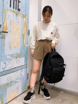 「WEGO（ウィゴー）のWEGO/スクールリュック（バックパック/リュック）」を使った、WEGOさん（レディース・150cm）の秋コーディネート