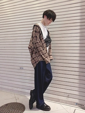「CONVERSE（コンバース）のアイテム（バッグ）」を使った、WEGOさん（メンズ・174cm）の秋コーディネート