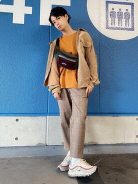 「STARTER（スターター）のアイテム（バッグ）」を使った、WEGOさん（メンズ・168cm）の秋コーディネート