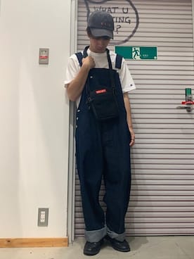 「WEGO（ウィゴー）のアイテム（サロペット/オーバーオール）」を使った、WEGOさん（メンズ・168cm）の秋コーディネート