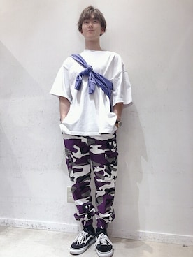 「WEGO（ウィゴー）のWEGO/カーゴジョガーパンツ（カーゴパンツ）」を使った、WEGOさん（メンズ・172cm）の秋コーディネート