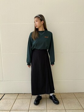 「WEGO（ウィゴー）のWEGO/ワイドカチューシャ（カチューシャ）」を使った、WEGOさん（レディース・154cm）の秋コーディネート