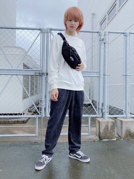 「STARTER（スターター）のアイテム（バッグ）」を使った、WEGOさん（メンズ・178cm）の秋コーディネート