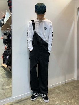 「WEGO（ウィゴー）のアイテム（サロペット/オーバーオール）」を使った、WEGOさん（メンズ・180cm）の秋コーディネート